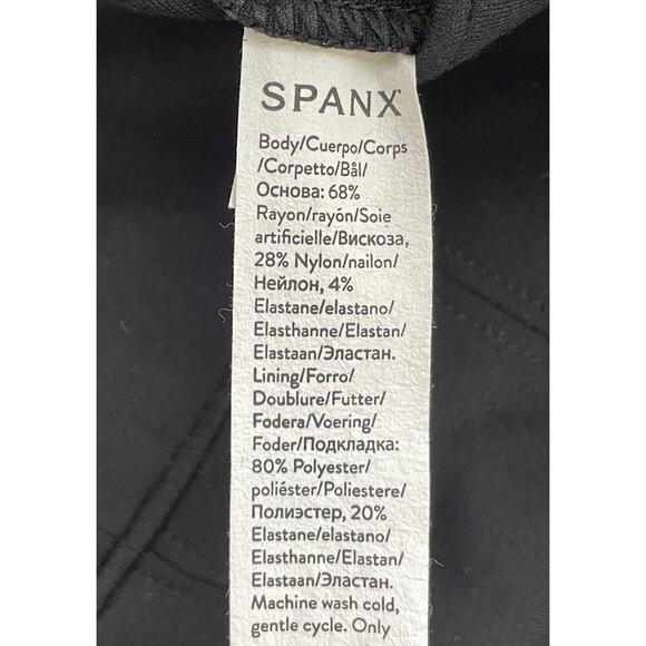 SPANX Smooth Perfect Fit Ponte Slim Straight Pants Black Large Tall - Picture 14 of 15